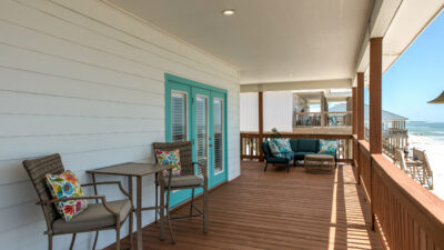 Shaded Deck Beach House Dauphin Island Beach Rental