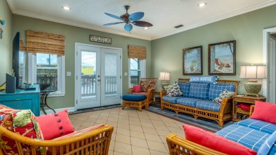 Blue Sky Breeze Living Room Dauphin Island Beach Rentals