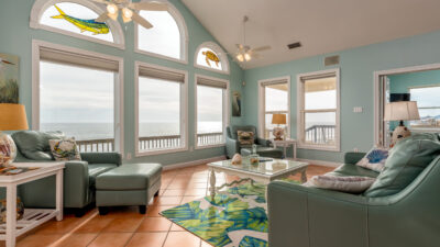 Oceanfront Sitting View Area with Couches