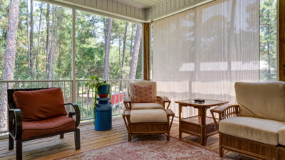 Back Porch with Privacy Screens