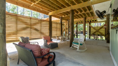 Outdoor Seating Area with Fan