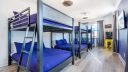 020 NE Triple Full-Bunk Bedroom with Arcade Machine Purple Waves