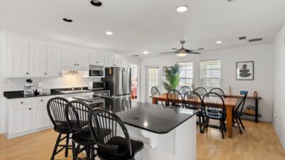Treasure Island Kitchen Island and Dining Space